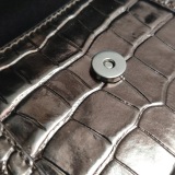 Balenciaga Hourglass Top Handle Bag Crocodile Embossed Leather XS — thumbnail 10