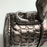 Balenciaga Hourglass Top Handle Bag Crocodile Embossed Leather XS — thumbnail 11