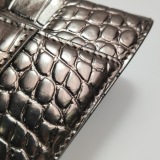 Balenciaga Hourglass Top Handle Bag Crocodile Embossed Leather XS — thumbnail 12
