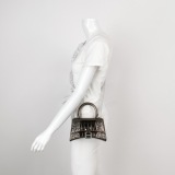 Balenciaga Hourglass Top Handle Bag Crocodile Embossed Leather XS — thumbnail 2