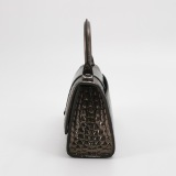 Balenciaga Hourglass Top Handle Bag Crocodile Embossed Leather XS — thumbnail 4