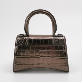 Balenciaga Hourglass Top Handle Bag Crocodile Embossed Leather XS — thumbnail 3