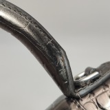 Balenciaga Hourglass Top Handle Bag Crocodile Embossed Leather XS — thumbnail 14