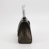 Balenciaga Hourglass Top Handle Bag Crocodile Embossed Leather XS — thumbnail 5