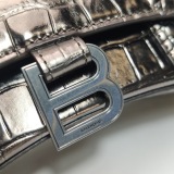 Balenciaga Hourglass Top Handle Bag Crocodile Embossed Leather XS — thumbnail 9