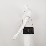 Saint Laurent Classic Monogram Envelope Wristlet Clutch Mixed Matelasse Leather — thumbnail 2