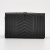 Saint Laurent Classic Monogram Envelope Wristlet Clutch Mixed Matelasse Leather — thumbnail 5