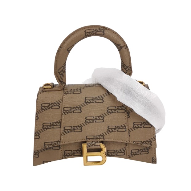 Balenciaga Hourglass Top Handle Bag BB Coated Canvas XS — pre-owned, Vierlot