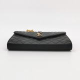 Saint Laurent Classic Monogram Envelope Wristlet Clutch Mixed Matelasse Leather — thumbnail 6