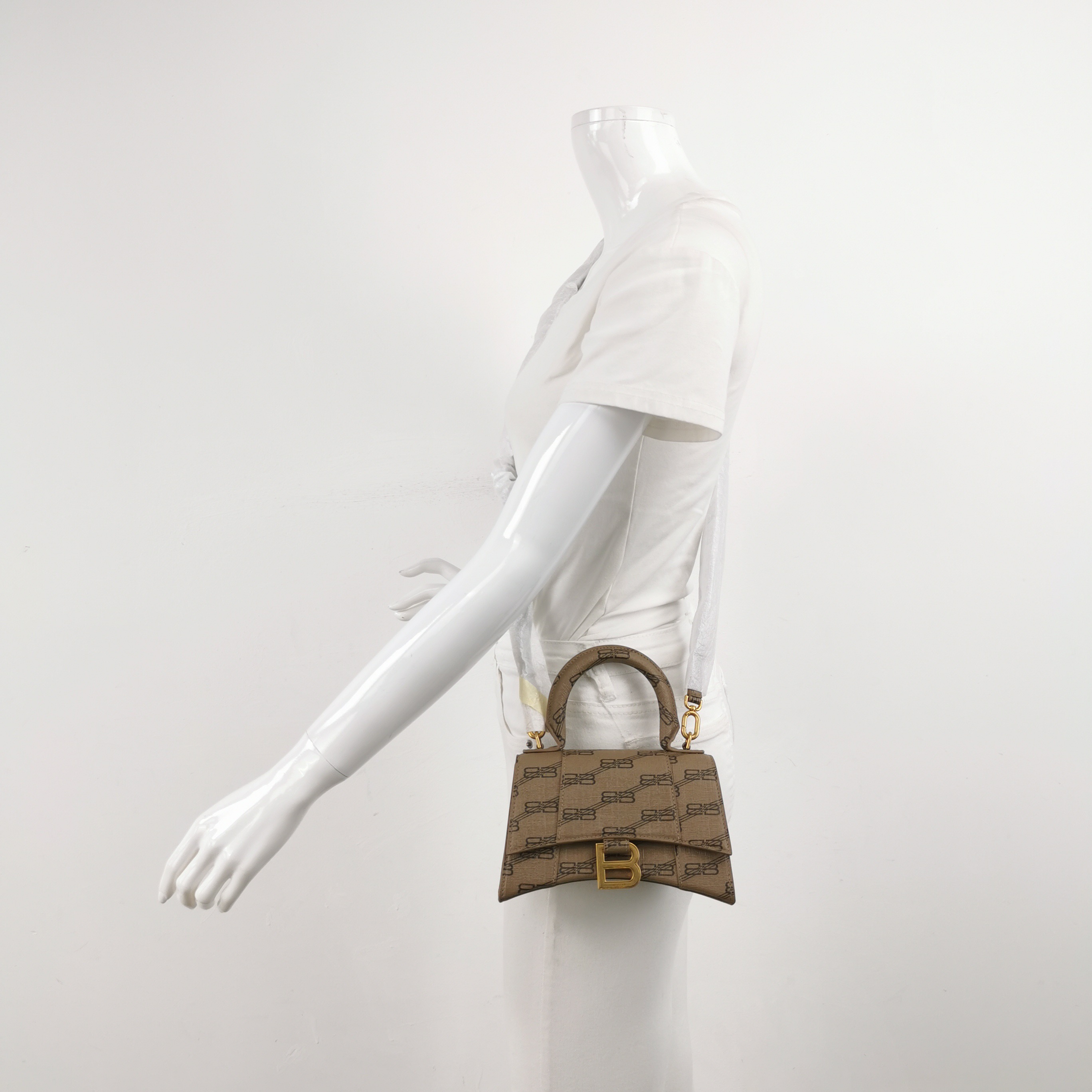 Balenciaga Hourglass Top Handle Bag BB Coated Canvas XS — alternate view