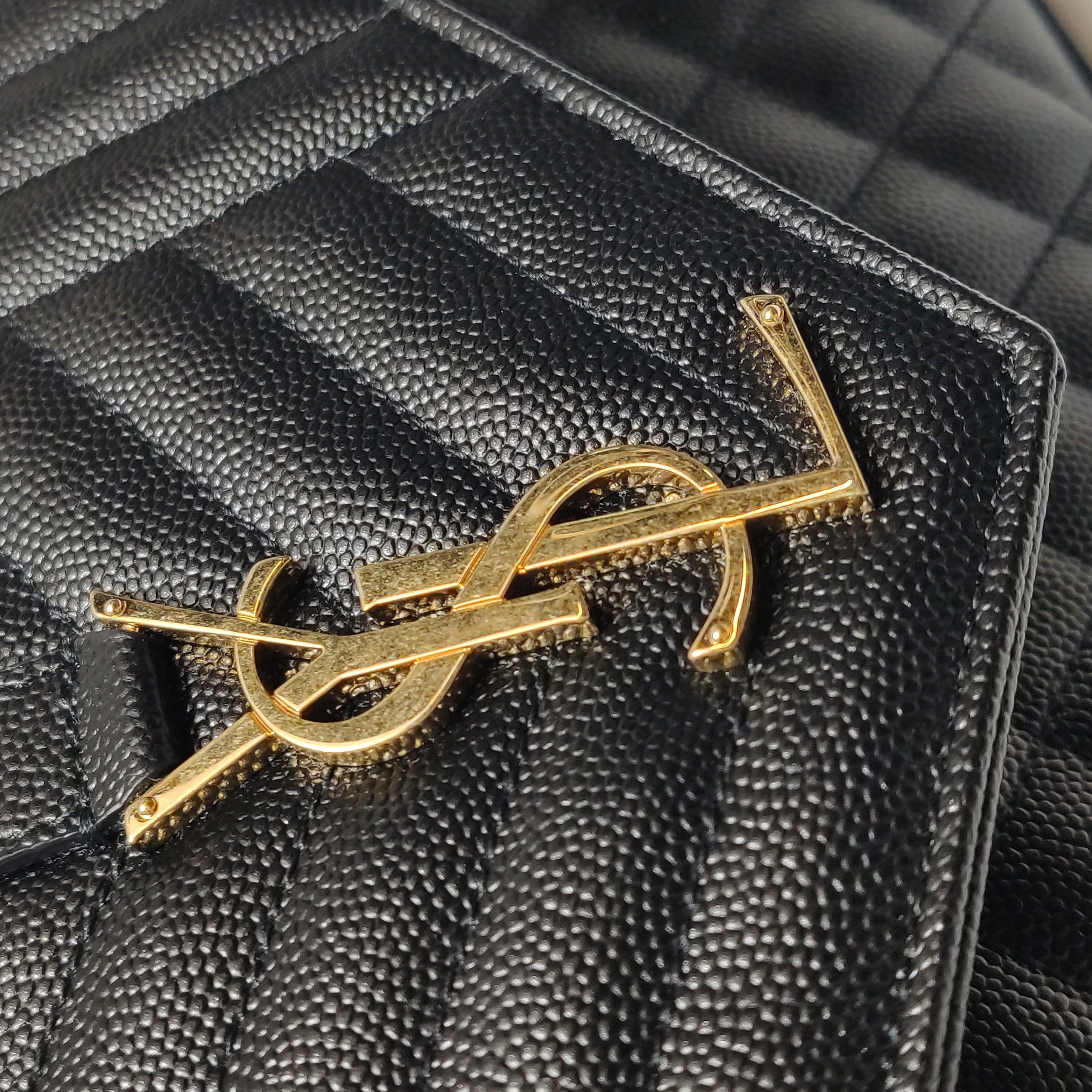 Saint Laurent Classic Monogram Envelope Wristlet Clutch Mixed Matelasse Leather — photo 9 of 12