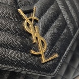 Saint Laurent Classic Monogram Envelope Wristlet Clutch Mixed Matelasse Leather — thumbnail 9
