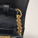 Saint Laurent Classic Monogram Envelope Wristlet Clutch Mixed Matelasse Leather — thumbnail 12