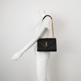 Saint Laurent Classic Monogram Envelope Satchel Mixed Matelasse Leather Medium — thumbnail 2