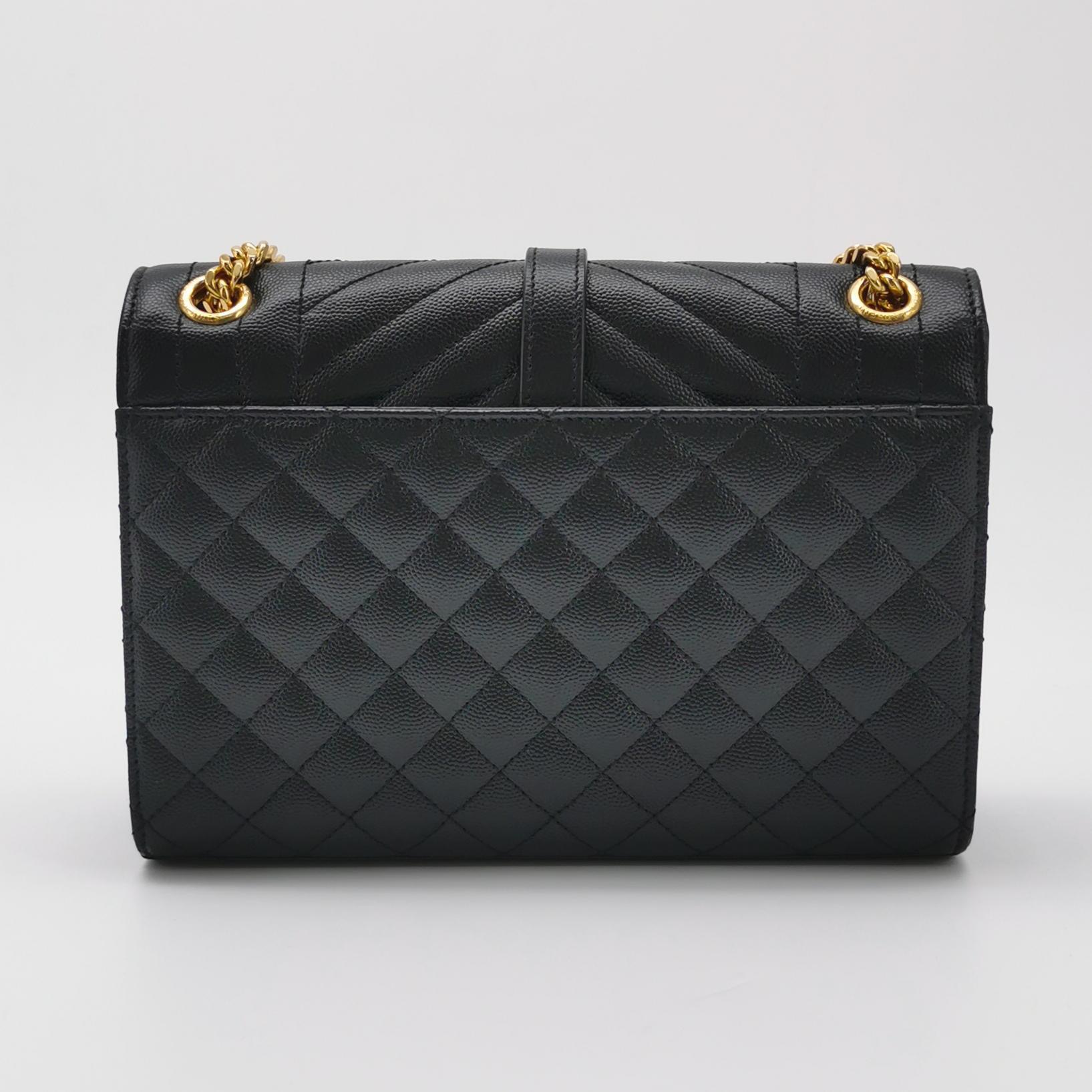 Saint Laurent Classic Monogram Envelope Satchel Mixed Matelasse Leather Medium — photo 5 of 20
