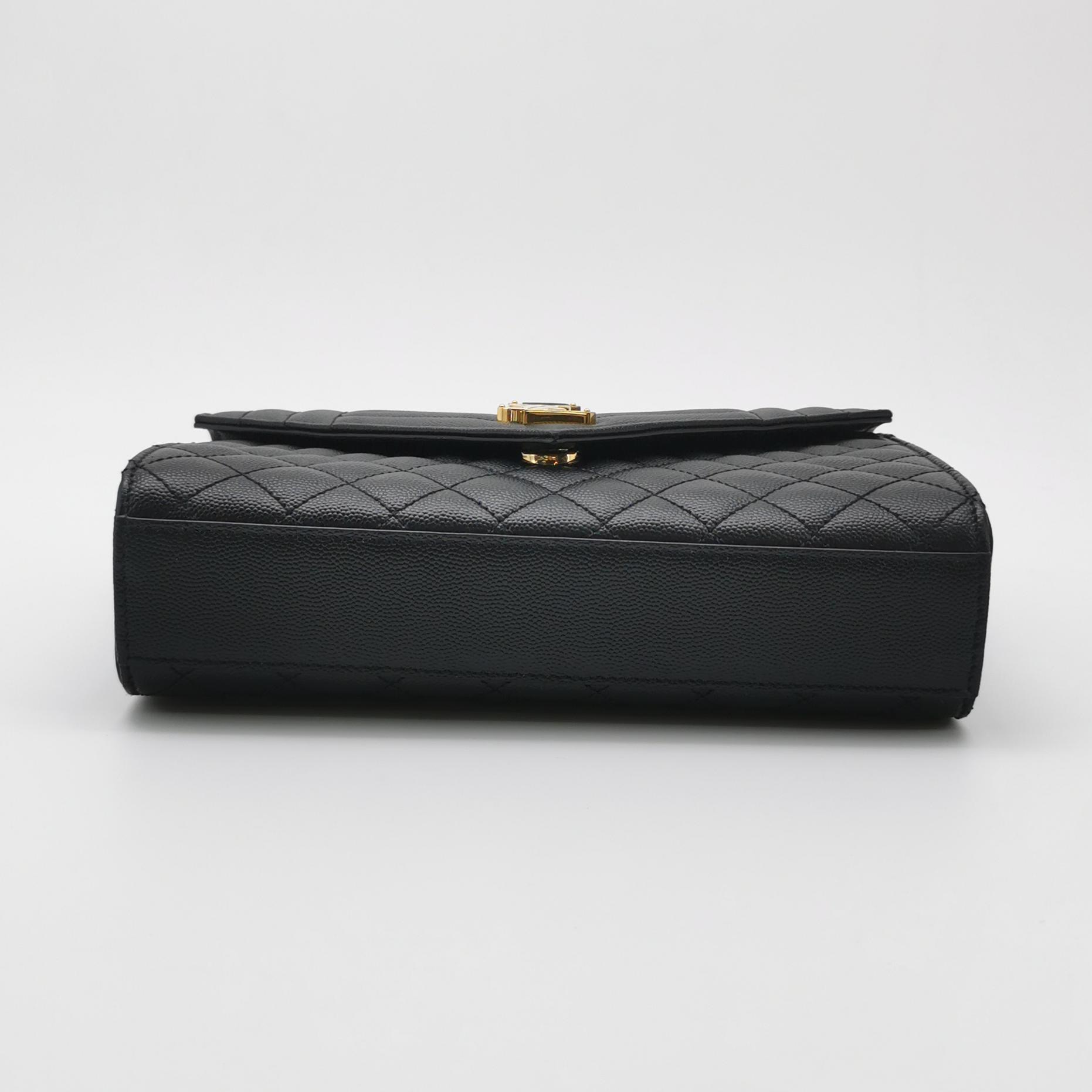 Saint Laurent Classic Monogram Envelope Satchel Mixed Matelasse Leather Medium — photo 6 of 20