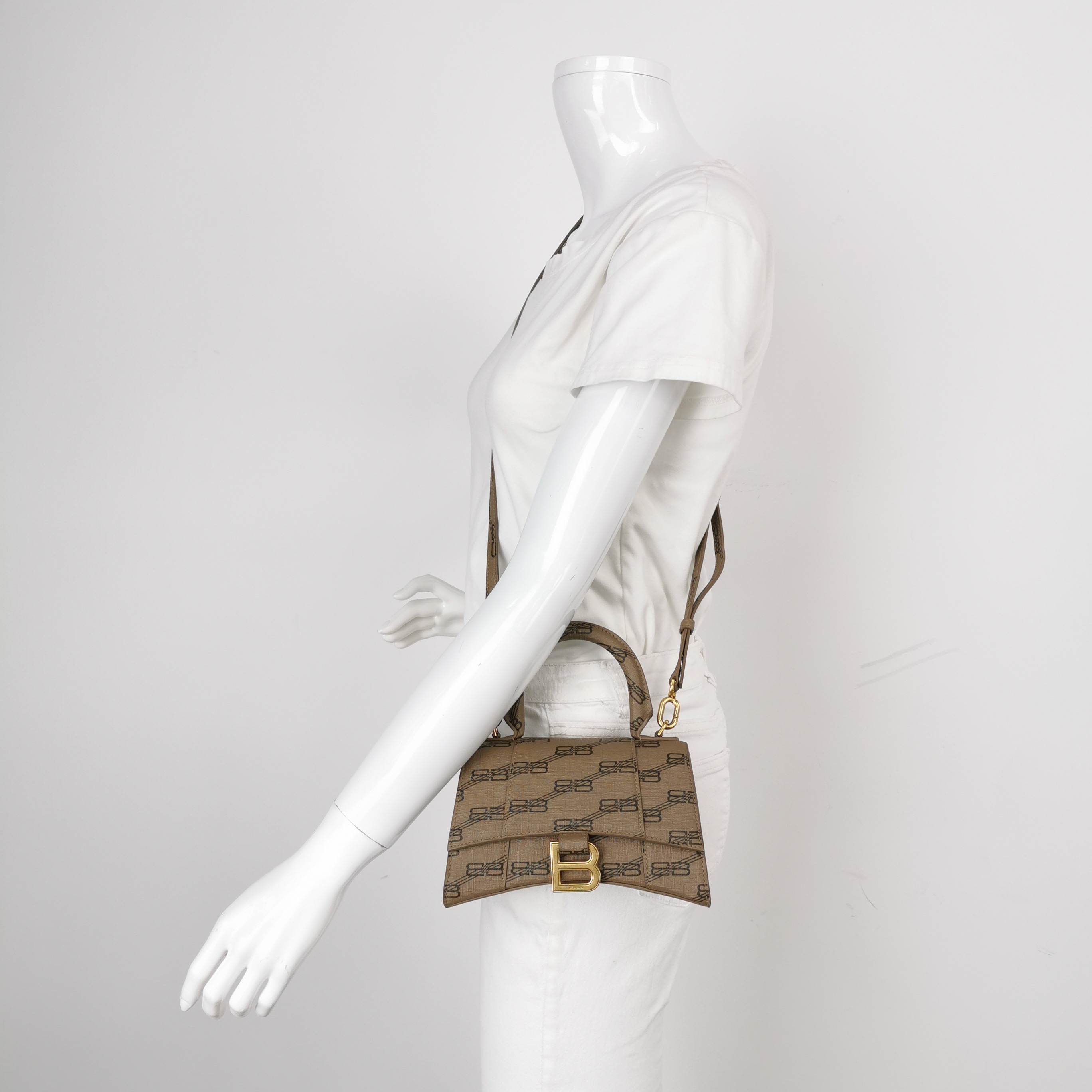 Balenciaga Hourglass Top Handle Bag BB Coated Canvas XS — alternate view