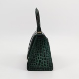 Balenciaga Hourglass Top Handle Bag Crocodile Embossed Leather Small — thumbnail 5