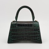 Balenciaga Hourglass Top Handle Bag Crocodile Embossed Leather Small — thumbnail 3