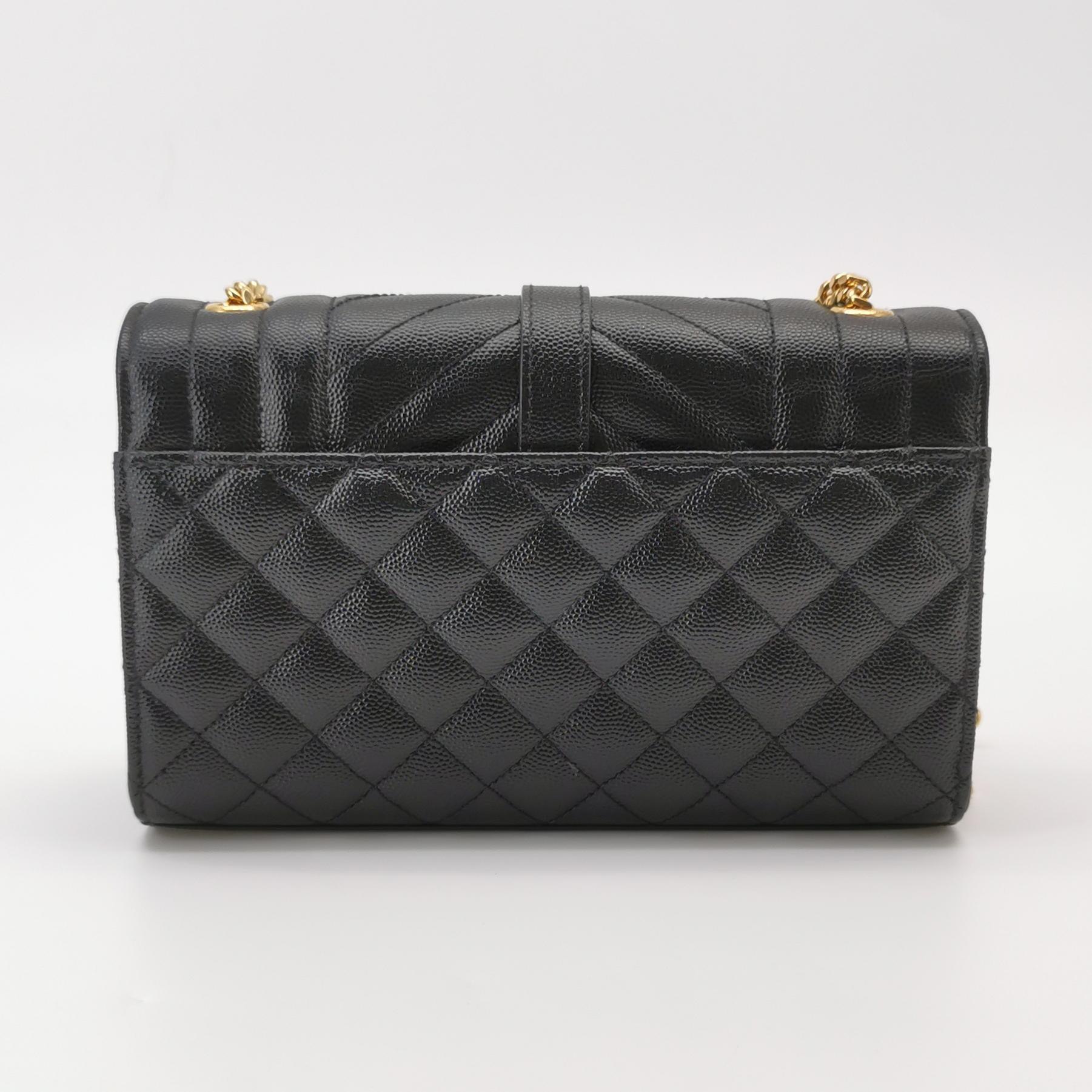 Saint Laurent Classic Monogram Envelope Satchel Mixed Matelasse Leather Small — photo 5 of 20