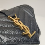 Saint Laurent Classic Monogram Envelope Satchel Mixed Matelasse Leather Small — thumbnail 12