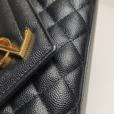 Saint Laurent Classic Monogram Envelope Satchel Mixed Matelasse Leather Small — thumbnail 17