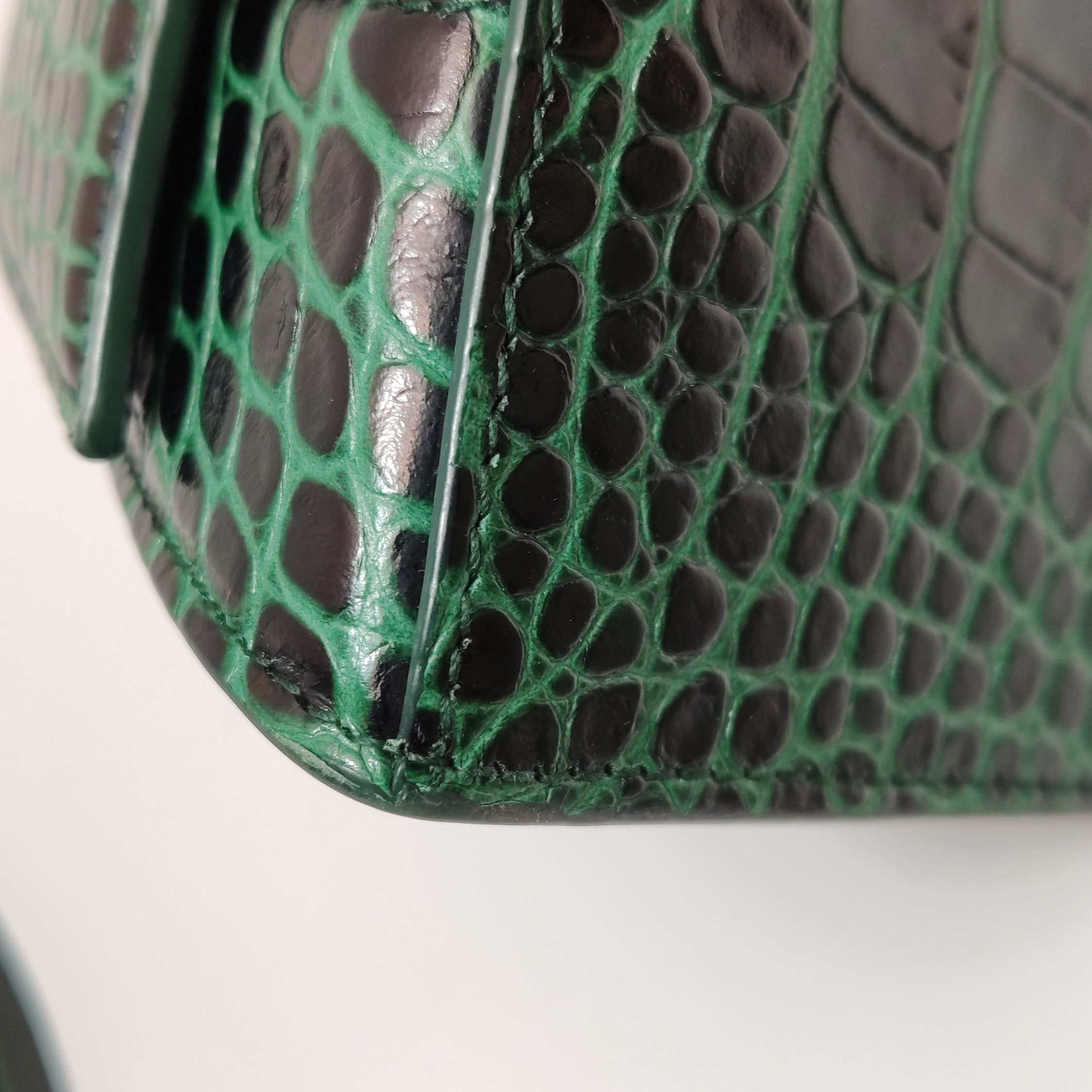Balenciaga Hourglass Top Handle Bag Crocodile Embossed Leather Small — photo 11 of 16