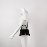 Balenciaga Hourglass Top Handle Bag Crocodile Embossed Leather Small — thumbnail 2