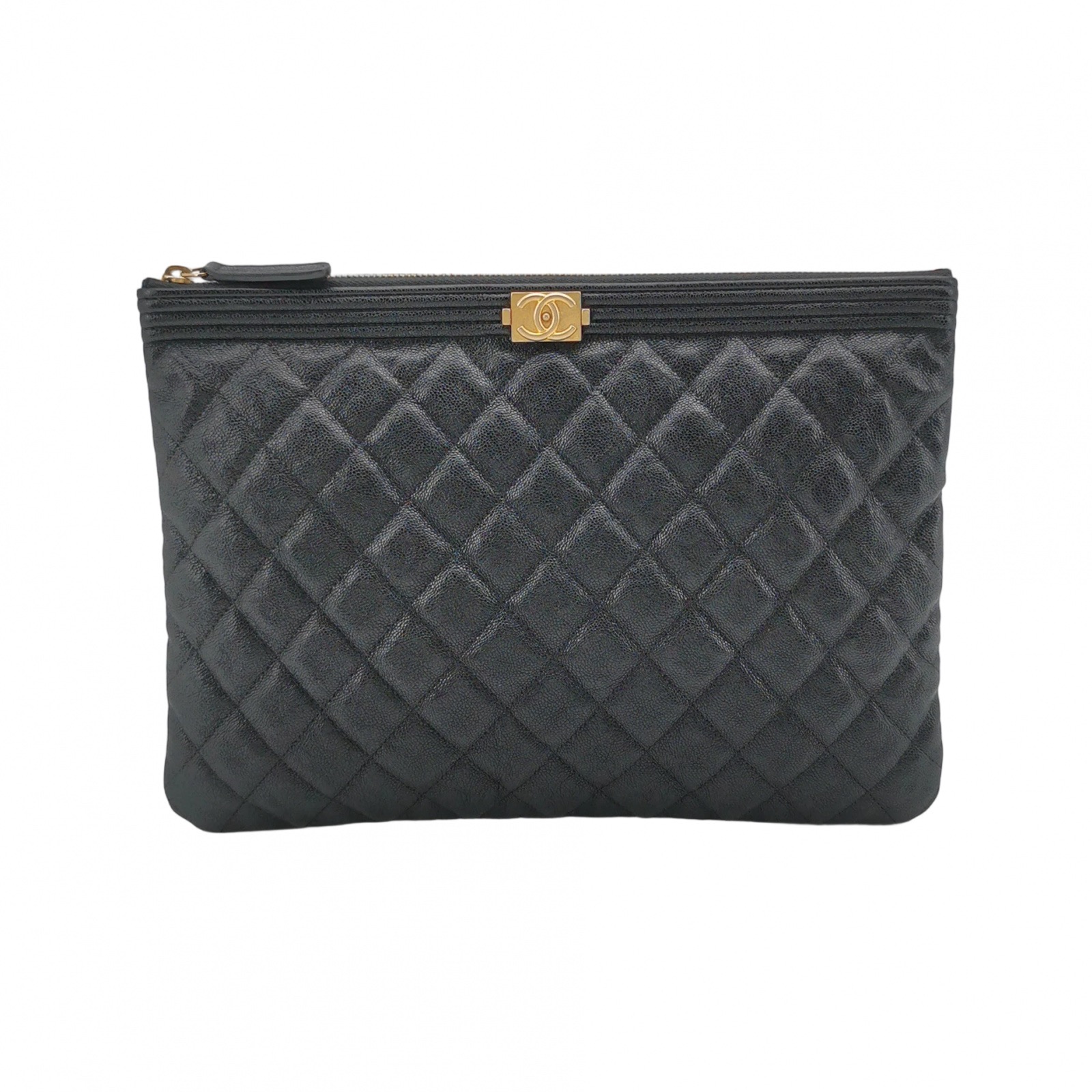 Chanel Boy O Case Clutch Quilted Caviar Medium — photo 1 of 13