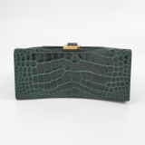 Balenciaga Hourglass Top Handle Bag Crocodile Embossed Leather Small — thumbnail 6