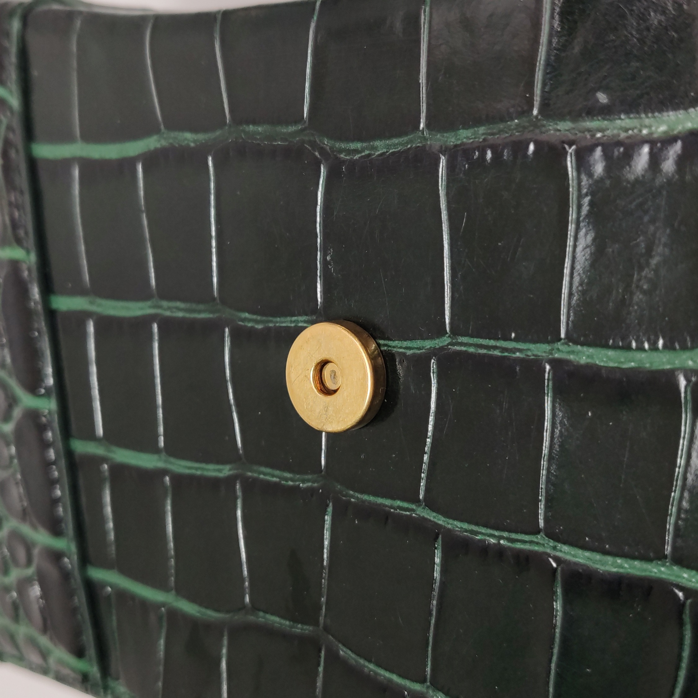 Balenciaga Hourglass Top Handle Bag Crocodile Embossed Leather Small — photo 12 of 15