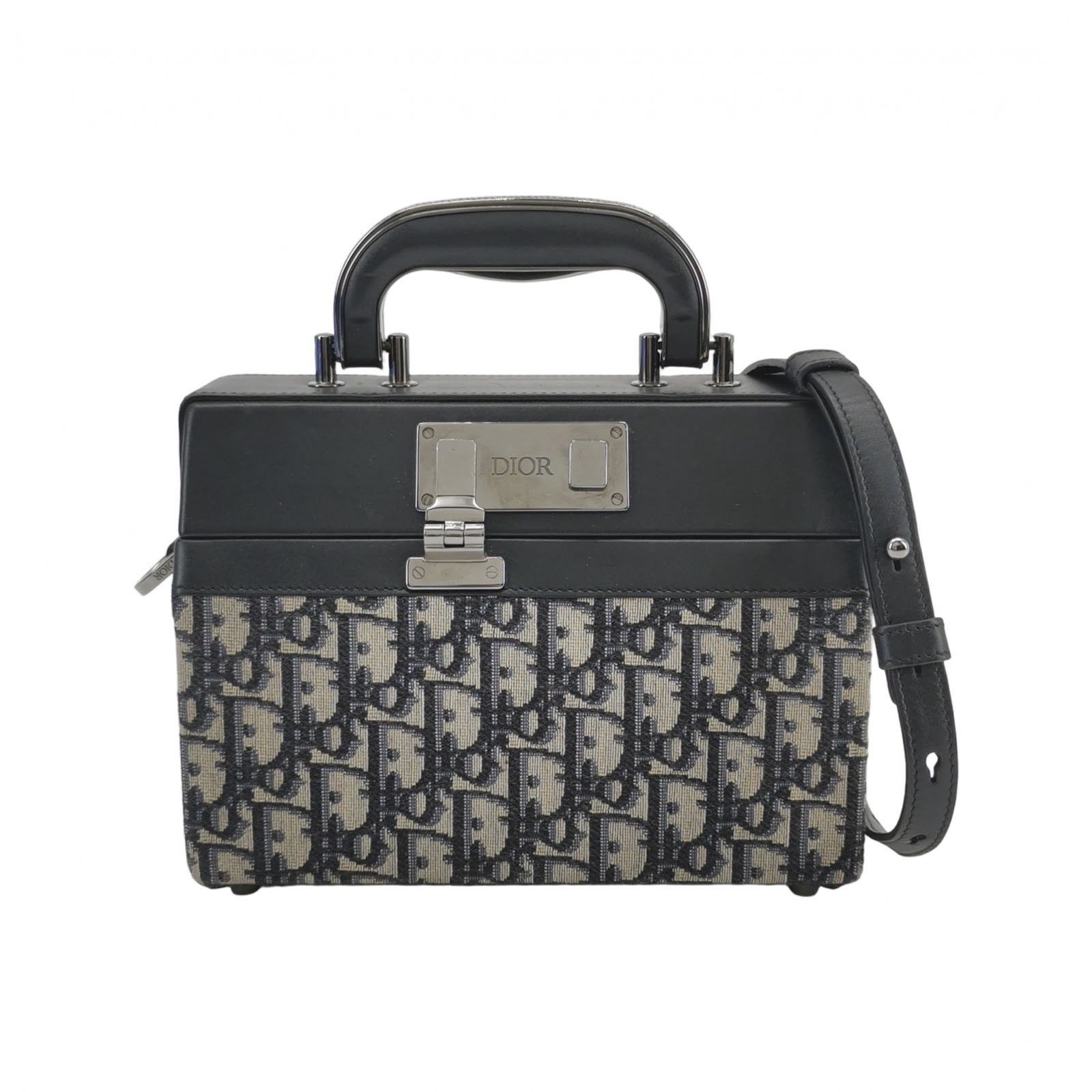 Dior Top Handle Clasp Lock Bag Oblique Canvas and Leather — photo 1 of 25