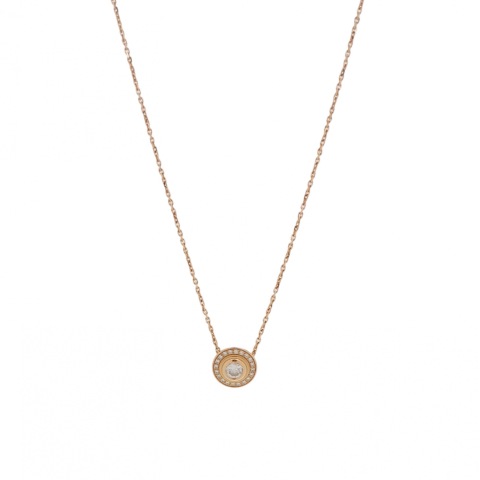 Cartier Cartier D'Amour Pendant Necklace 18K Rose Gold with Pave Diamonds