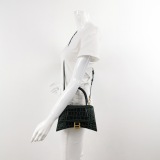 Balenciaga Hourglass Top Handle Bag Crocodile Embossed Leather Small — thumbnail 2