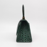 Balenciaga Hourglass Top Handle Bag Crocodile Embossed Leather Small — thumbnail 4