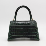 Balenciaga Hourglass Top Handle Bag Crocodile Embossed Leather Small — thumbnail 3