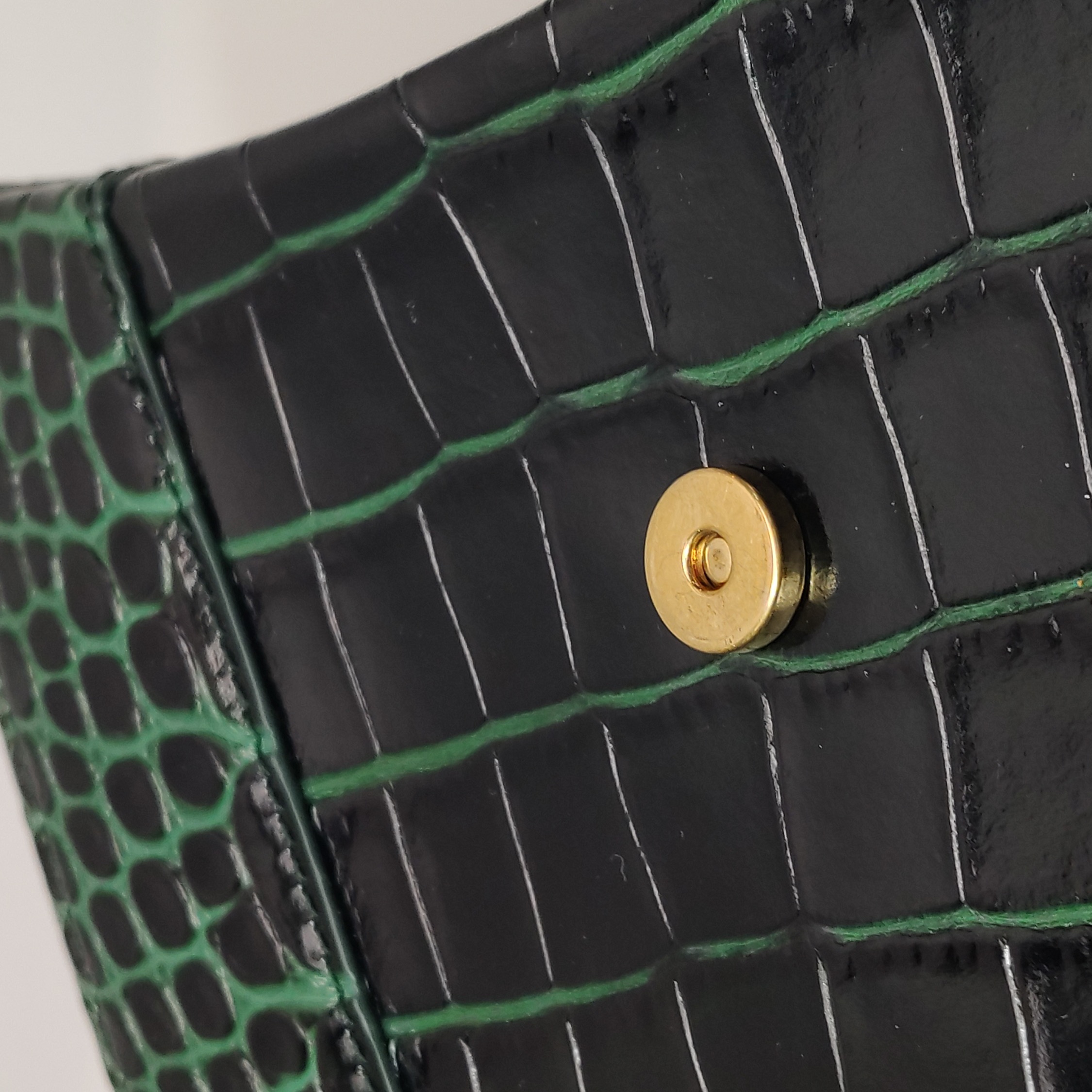 Balenciaga Hourglass Top Handle Bag Crocodile Embossed Leather Small — photo 9 of 16