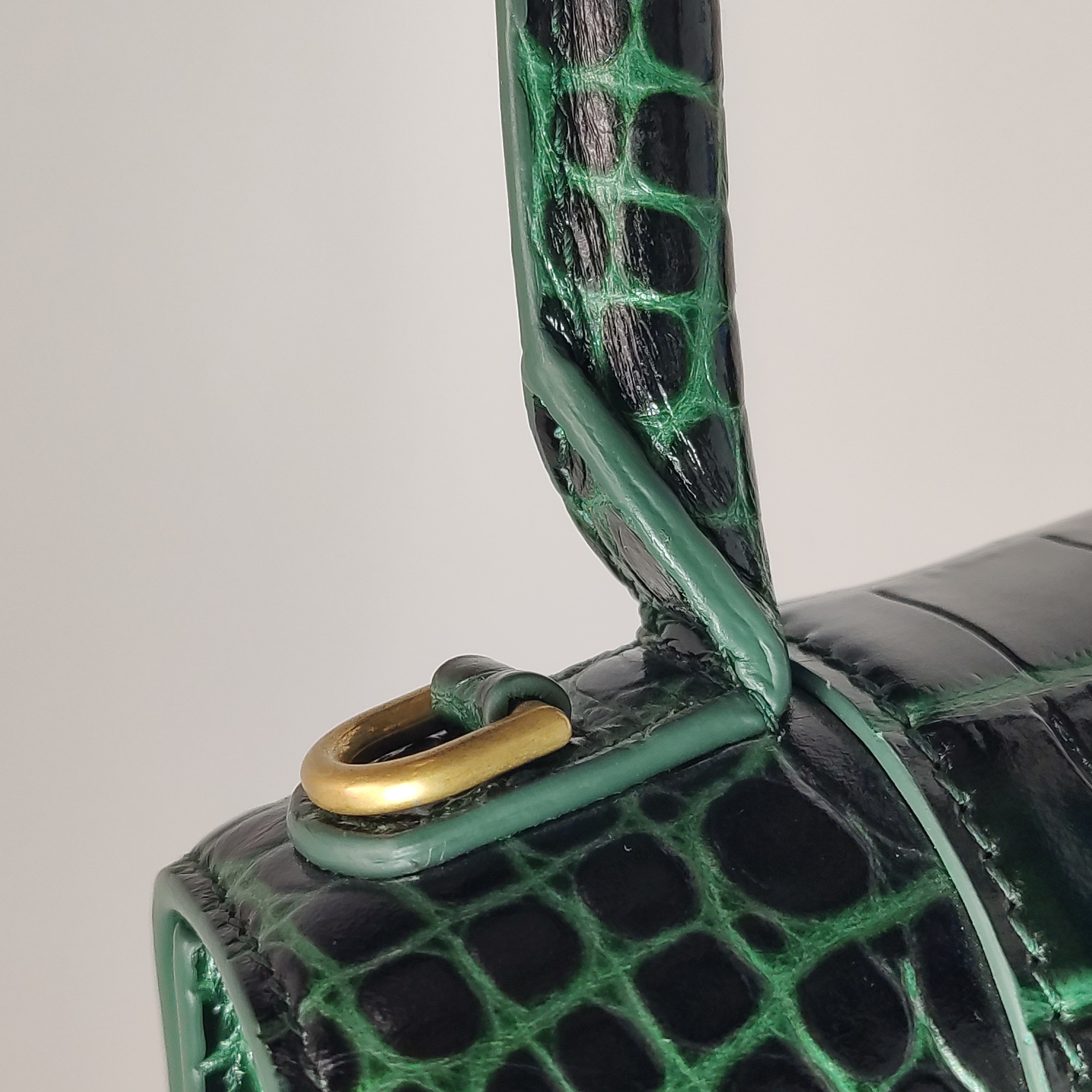 Balenciaga Hourglass Top Handle Bag Crocodile Embossed Leather Small — photo 16 of 16