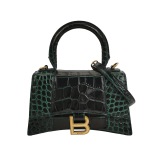 Balenciaga Hourglass Top Handle Bag Crocodile Embossed Leather XS — thumbnail 1