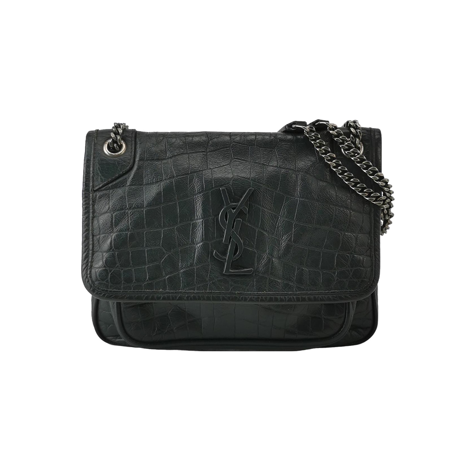 Saint Laurent(YSL) Niki Chain Flap Bag Matelasse Chevron Leather Baby — photo 1 of 18