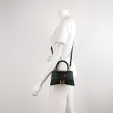 Balenciaga Hourglass Top Handle Bag Crocodile Embossed Leather XS — thumbnail 2