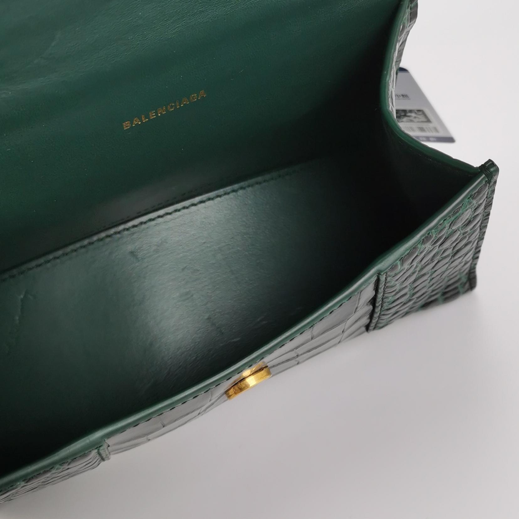 Balenciaga Hourglass Top Handle Bag Crocodile Embossed Leather XS — photo 7 of 16