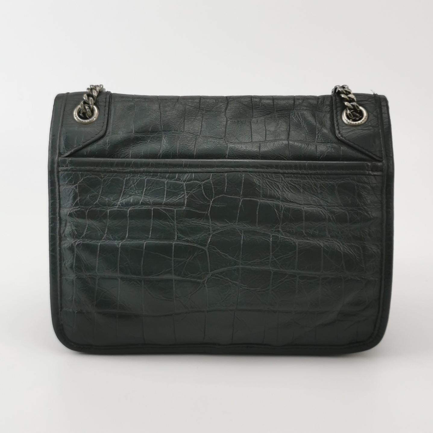 Saint Laurent(YSL) Niki Chain Flap Bag Matelasse Chevron Leather Baby — photo 5 of 18
