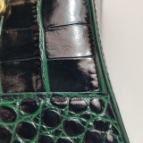 Balenciaga Hourglass Top Handle Bag Crocodile Embossed Leather XS — thumbnail 12