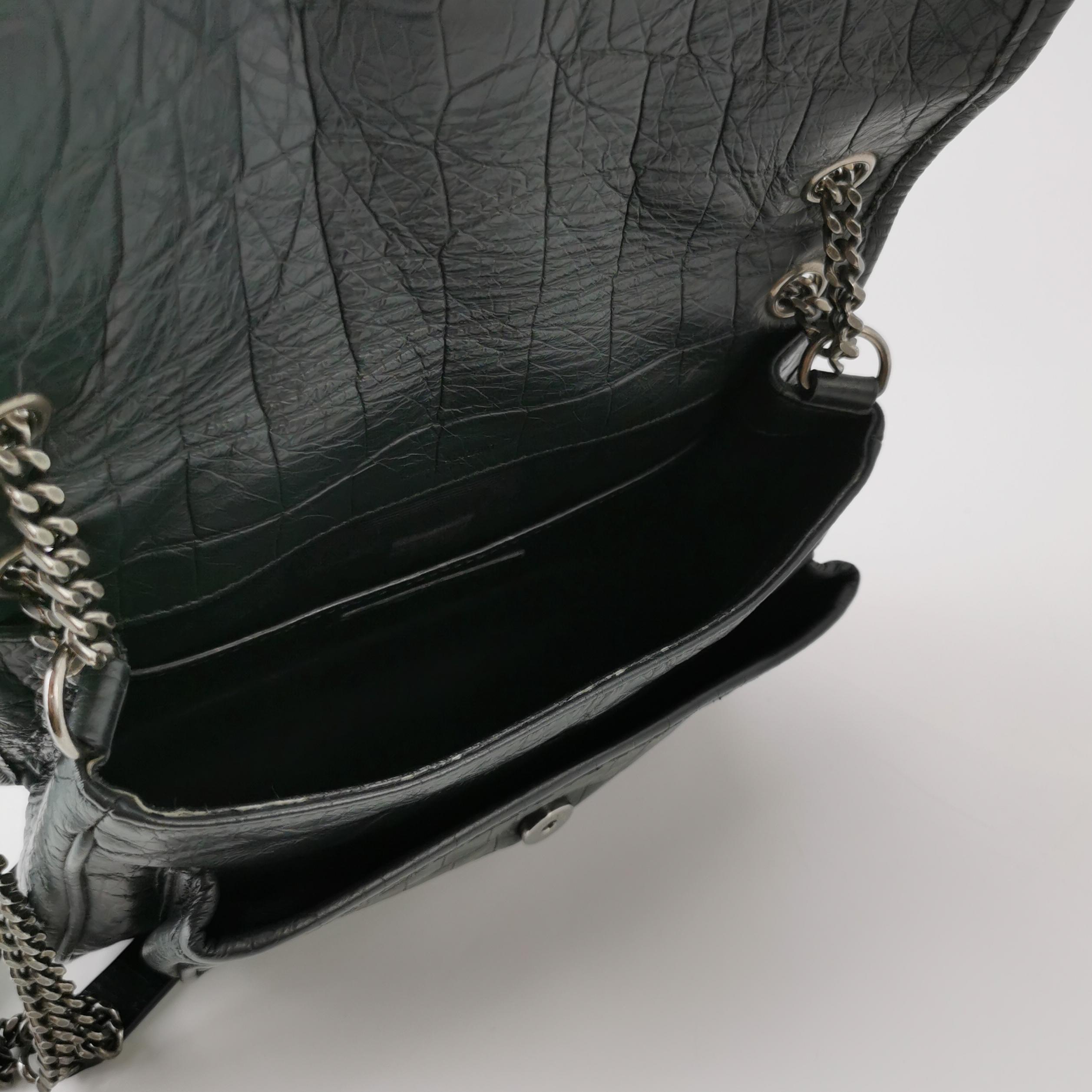 Saint Laurent(YSL) Niki Chain Flap Bag Matelasse Chevron Leather Baby — photo 11 of 18