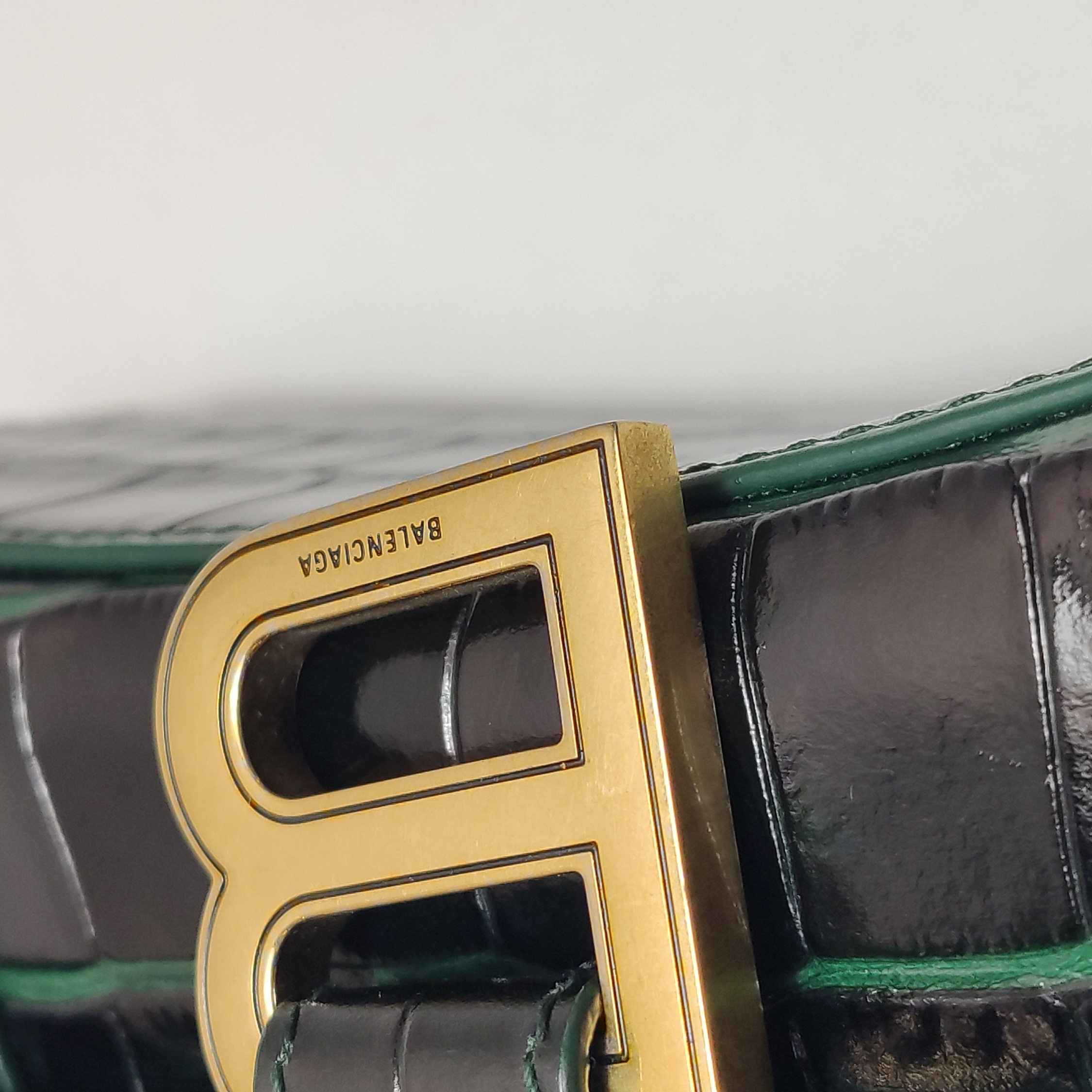 Balenciaga Hourglass Top Handle Bag Crocodile Embossed Leather XS — photo 9 of 16
