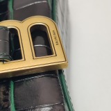 Balenciaga Hourglass Top Handle Bag Crocodile Embossed Leather XS — thumbnail 9