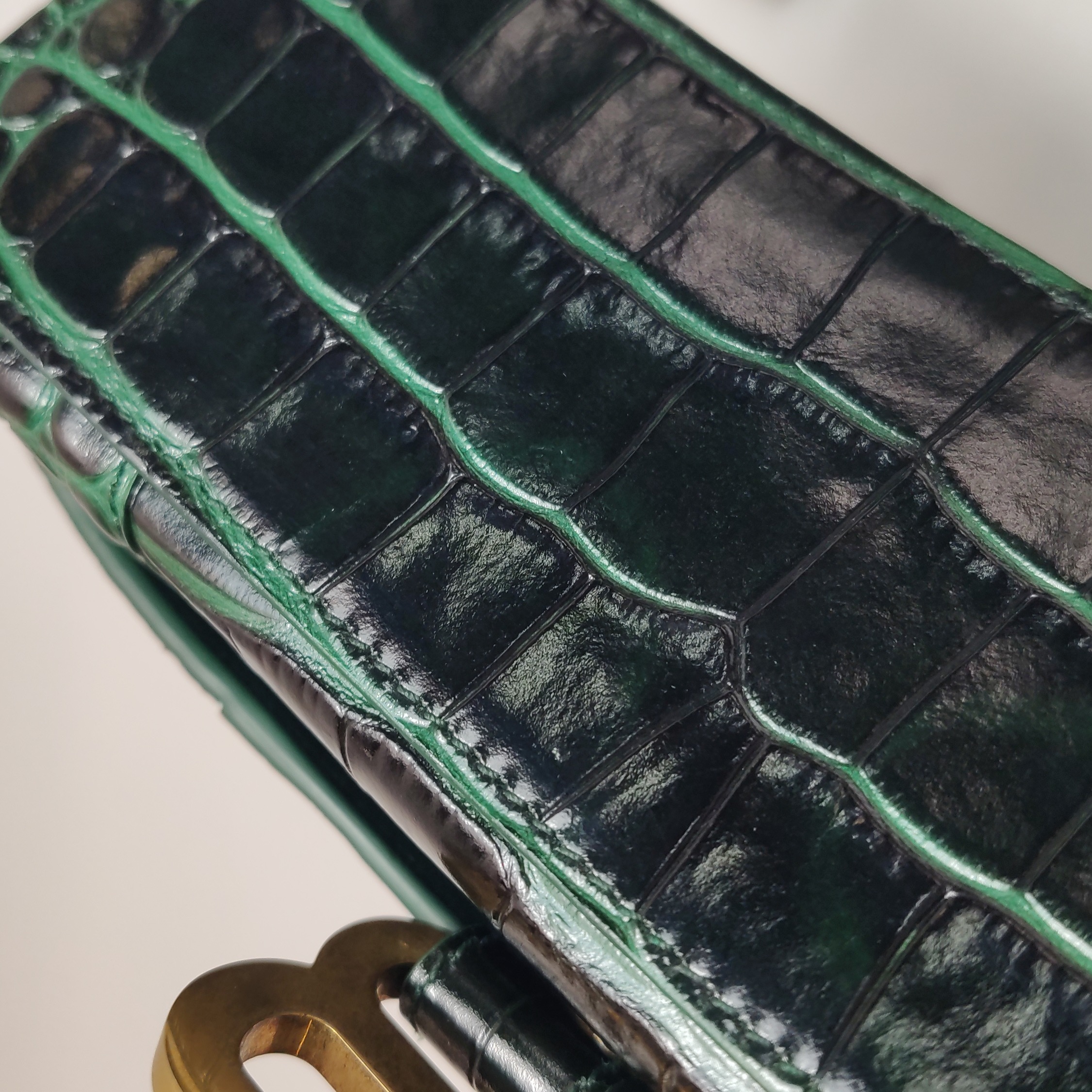 Balenciaga Hourglass Top Handle Bag Crocodile Embossed Leather XS — photo 11 of 16