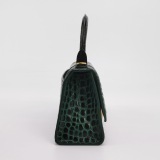 Balenciaga Hourglass Top Handle Bag Crocodile Embossed Leather XS — thumbnail 5