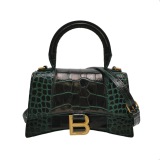 Balenciaga Hourglass Top Handle Bag Crocodile Embossed Leather XS — thumbnail 1